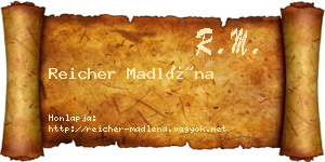Reicher Madléna névjegykártya